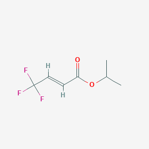 molecular formula C7H9F3O2 B12336840 isopropyl(E)-4,4,4-trifluorobut-2-enoate 