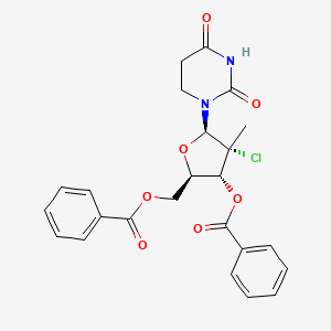 [(2R,3R,4R,5R)-3-benzoyloxy-4-chloro-5-(2,4-dioxo-1,3-diazinan-1-yl)-4-methyloxolan-2-yl]methyl benzoate