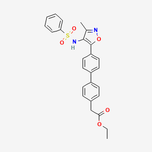 Ethyl 2-(4'-(3-methyl-4-(phenylsulfonamido)isoxazol-5-yl)-[1,1'-biphenyl]-4-yl)acetate