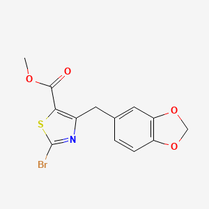 Methyl 4-(benzo[d][1,3]dioxol-5-ylmethyl)-2-bromothiazole-5-carboxylate