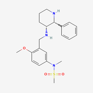 Methanesulfonamide, N-[4-methoxy-3-[[[(2R,3R)-2-phenyl-3-piperidinyl]amino]methyl]phenyl]-N-methyl-, rel-