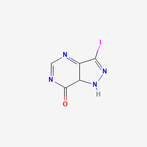 molecular formula C5H3IN4O B12337025 3-Iodo-1,7a-dihydropyrazolo[4,3-d]pyrimidin-7-one 