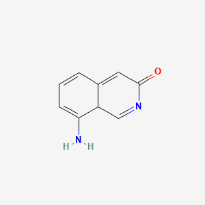 molecular formula C9H8N2O B12337060 8-amino-8aH-isoquinolin-3-one 