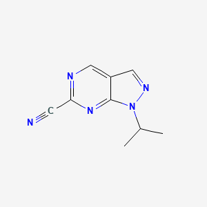 molecular formula C9H9N5 B12337081 1-Isopropylpyrazolo[3,4-d]pyrimidine-6-carbonitrile 