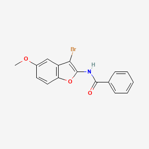 molecular formula C16H12BrNO3 B12337096 N-(3-Bromo-5-methoxybenzofuran-2-yl)benzamide 