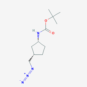 Carbamic acid, N-[(1R,3S)-3-(azidomethyl)cyclopentyl]-, 1,1-dimethylethyl ester