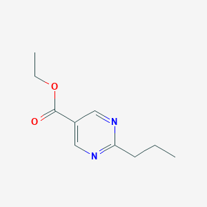 molecular formula C10H14N2O2 B12337136 Ethyl 2-propylpyrimidine-5-carboxylate CAS No. 72790-14-8