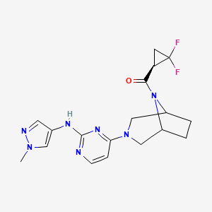 4-[(1R,5S)-8-[(1R)-2,2-difluorocyclopropanecarbonyl]-3,8-diazabicyclo[3.2.1]octan-3-yl]-N-(1-methyl-1H-pyrazol-4-yl)pyrimidin-2-amine