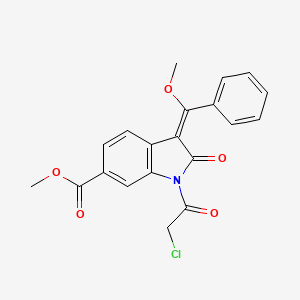 (E)-methyl 1-(2-chloroacetyl)-3-(methoxy(phenyl)methylene)-2-oxoindoline-6-carboxylate