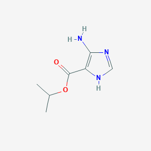 molecular formula C7H11N3O2 B12337169 Isopropyl 5-amino-1H-imidazole-4-carboxylate 