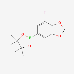 molecular formula C13H16BFO4 B12337171 2-(7-Fluorobenzo[d][1,3]dioxol-5-yl)-4,4,5,5-tetramethyl-1,3,2-dioxaborolane 