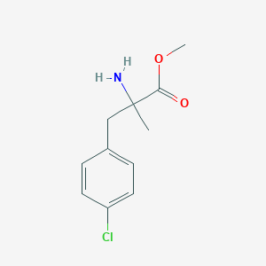 molecular formula C11H14ClNO2 B12337177 Methyl 2-amino-3-(4-chlorophenyl)-2-methylpropanoate 