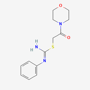 2-Morpholino-2-oxoethyl N'-phenylcarbamimidothioate hydrochloride