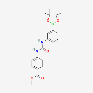 Methyl 4-(3-(3-(4,4,5,5-tetramethyl-1,3,2-dioxaborolan-2-yl)phenyl)ureido)benzoate