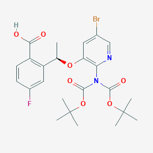 Benzoic acid, 2-[(1R)-1-[[2-[bis[(1,1-dimethylethoxy)carbonyl]amino]-5-bromo-3-pyridinyl]oxy]ethyl]-4-fluoro-