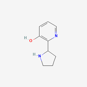 molecular formula C9H12N2O B12337283 2-(Pyrrolidin-2-yl)pyridin-3-ol CAS No. 1150617-91-6