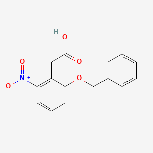 molecular formula C15H13NO5 B12337284 Benzeneacetic acid, 2-nitro-6-(phenylmethoxy)- CAS No. 20876-32-8