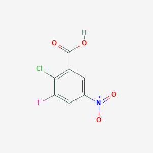 molecular formula C7H3ClFNO4 B12337311 2-Chloro-3-fluoro-5-nitrobenzoic acid CAS No. 101336-15-6