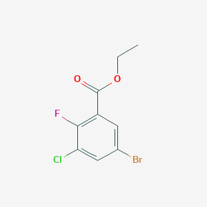 molecular formula C9H7BrClFO2 B12337317 Ethyl 5-bromo-3-chloro-2-fluorobenzoate 