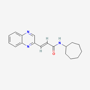 (E)-N-cycloheptyl-3-quinoxalin-2-ylprop-2-enamide