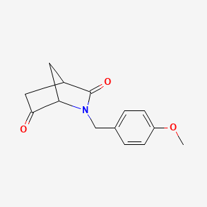 molecular formula C14H15NO3 B12337364 2-(4-Methoxybenzyl)-2-azabicyclo[2.2.1]heptane-3,6-dione 