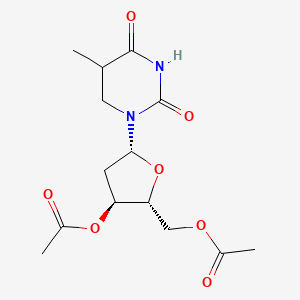 [(2R,3S,5R)-3-acetyloxy-5-(5-methyl-2,4-dioxo-1,3-diazinan-1-yl)oxolan-2-yl]methyl acetate