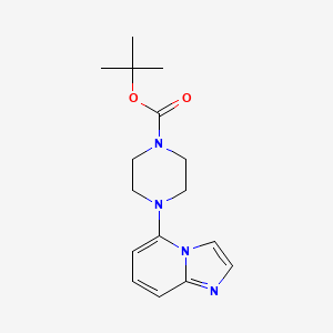 molecular formula C16H22N4O2 B12337397 tert-Butyl 4-(imidazo[1,2-a]pyridin-5-yl)piperazine-1-carboxylate CAS No. 684222-75-1