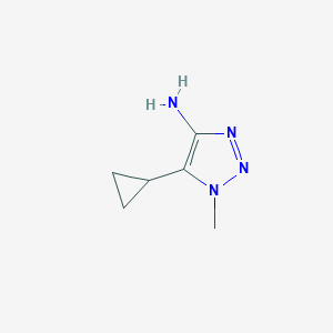 molecular formula C6H10N4 B12337417 5-cyclopropyl-1-methyl-1H-1,2,3-triazol-4-amine 