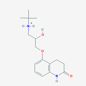 molecular formula C16H25N2O3+ B1233743 Carteolol(1+) 