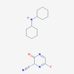 N-cyclohexylcyclohexanamine;6-fluoro-3-oxo-2H-pyrazine-2-carbonitrile