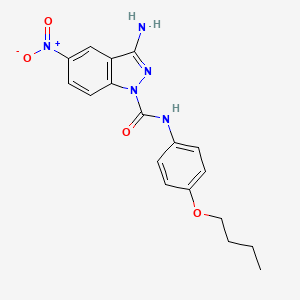 3-Amino-N-(4-butoxyphenyl)-5-nitro-1H-indazole-1-carboxamide