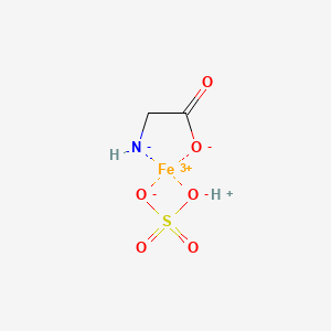 molecular formula C2H4FeNO6S B12337488 hydrogen (glycinato-N,O)[sulphato(2-)-O,O']ferrate(1-) 