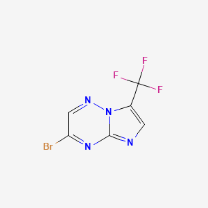 molecular formula C6H2BrF3N4 B12337495 3-Bromo-7-(trifluoromethyl)imidazo[1,2-b][1,2,4]triazine CAS No. 425378-67-2