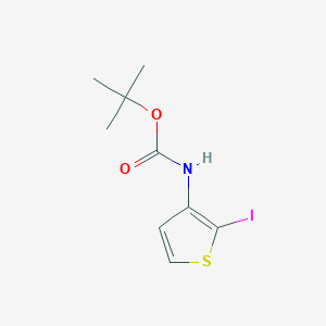 molecular formula C9H12INO2S B123375 Tert-butyl 2-iodothiophen-3-ylcarbamate CAS No. 149704-10-9