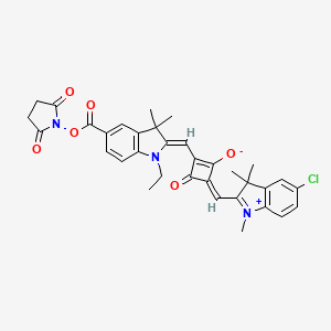 molecular formula C34H32ClN3O6 B12337545 Squarain-carboxylate N-succinimidyl ester 