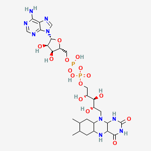 [[(2R,3S,4R,5R)-5-(6-aminopurin-9-yl)-3,4-dihydroxyoxolan-2-yl]methoxy-hydroxyphosphoryl] [(2R,3S,4S)-5-(7,8-dimethyl-2,4-dioxo-1,4a,5,5a,6,7,8,9,9a,10a-decahydrobenzo[g]pteridin-10-yl)-2,3,4-trihydroxypentyl] hydrogen phosphate