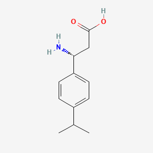 molecular formula C12H17NO2 B12337558 (3R)-3-Amino-3-[4-(methylethyl)phenyl]propanoic acid 