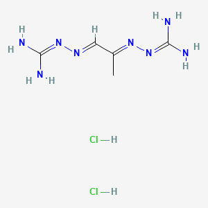 molecular formula C5H12ClN8- B1233756 甲基乙二醛双(胍基腙)二盐酸盐 CAS No. 7059-23-6