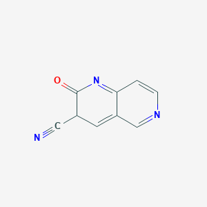 molecular formula C9H5N3O B12337581 1,2-Dihydro-2-oxo-1,6-naphthyridine-3-carbonitrile 