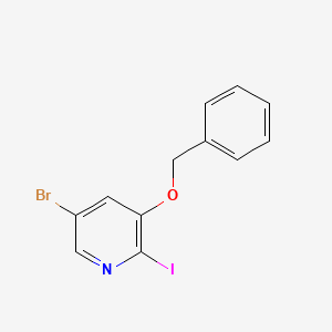 molecular formula C12H9BrINO B12337585 3-(Benzyloxy)-5-bromo-2-iodopyridine 