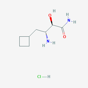 trans-3-Amino-4-cyclobutyl-2-hydroxybutanamide hydrochloride