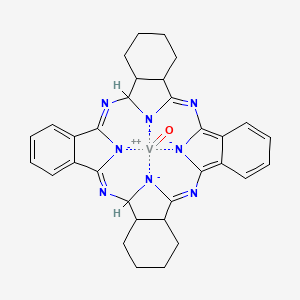 molecular formula C32H30N8OV-2 B12337598 oxovanadium(2+);(1Z,11Z,20Z,28Z)-2,11,20,29-tetraza-37,38,39,40-tetrazanidanonacyclo[28.6.1.13,10.112,19.121,28.04,9.013,18.022,27.031,36]tetraconta-1,3,5,7,9,11,20,22,24,26,28-undecaene 