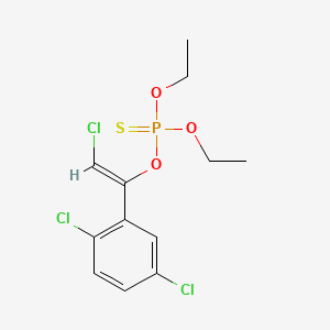 molecular formula C12H14Cl3O3PS B1233760 O-[2-氯-1-(2,5-二氯苯基)乙烯基] O,O-二乙基硫代磷酸 