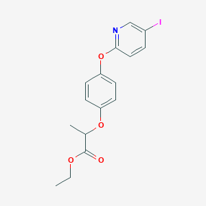 molecular formula C16H16INO4 B12337604 Ethyl 2-{4-[(5-iodopyridin-2-yl)oxy]phenoxy}propanoate CAS No. 60074-45-5