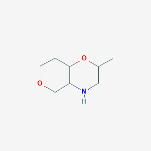 molecular formula C8H15NO2 B12337624 2-Methyl-octahydropyrano[4,3-b]morpholine 