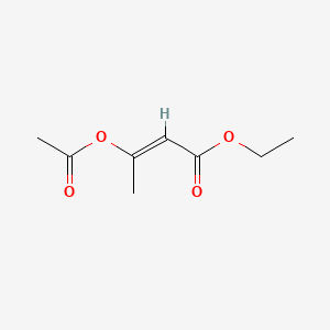 molecular formula C8H12O4 B12337646 Ethyl 3-(acetoxy)isocrotonate CAS No. 26805-39-0