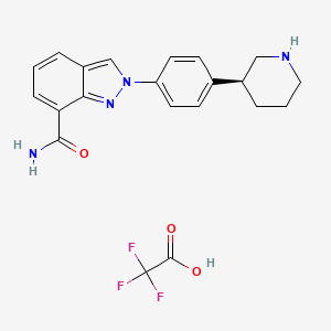 (S)-2-(4-(Piperidin-3-yl)phenyl)-2H-indazole-7-carboxamide 2,2,2-trifluoroacetate