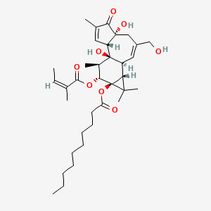 molecular formula C35H52O8 B1233768 Phorbol 12-tigliate 13-decanoate 