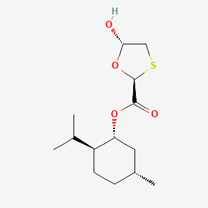 1,3-Oxathiolane-2-carboxylic acid, 5-hydroxy-, 5-methyl-2-(1-methylethyl)cyclohexyl ester, [1R-[1alpha(2S*,5S*),2beta,5alpha]]-