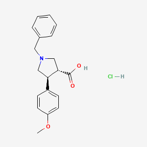 Trans-1-benzyl-4-(4-methoxyphenyl)pyrrolidine-3-carboxylic acid-HCl